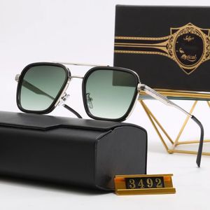 2023 Fashion Vintage Classic Square Pilotstil Sonnenbrille für Männer Hochwertige Markendesign Sonnenbrille mit Fall 3492 Designer Dita