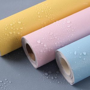 Papéis de parede Papéis de parede de cor sólidos papel de parede auto-adesivo à prova d'água de quarto lavável quarto adesivo de renovação do dormitório da área de trabalho