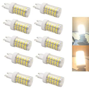 Glödlampor 10st superljust 10W G9 LED Corn Light 2835SMD 86LED glödlampa lampan 360 balkvinkel Byt ut halogen ljuskronor lampor AC 220vled