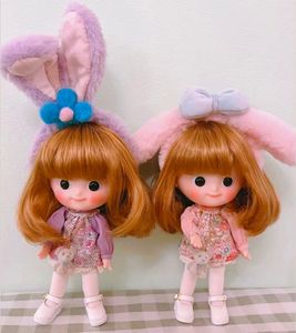 Dolls POP MORT MUI CHAN BJD DOLL Mini Size Figure Toys Winter Story Body Moveable DIY Girl Baby Handmade Kawaii Reborn Kit Cloth 230508