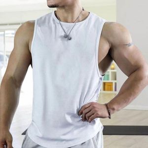 Herrtankstoppar stilfull väst ärmlös 3D skärande män träning gym topp
