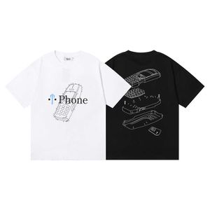 Modne ubrania od projektantów Tshirt Tees Trapstar T-shirt z krótkim rękawem Telefon Hip Hop Rap Wiertło Luksusowy Casual Bawełniany styl uliczny Odzież sportowa Topy Rock Hip hop na sprzedaż