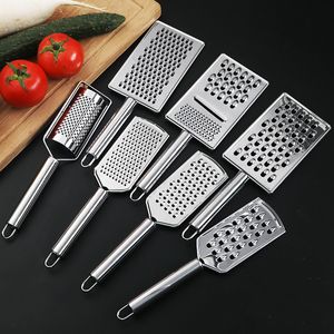 Utensili per frutta e verdura Utensili multiuso Formaggio Limone Grattugia per frutta e verdura Affettatrice per carote in acciaio inossidabile Pelapatate Frantoio per alimenti Gadget da cucina 230509