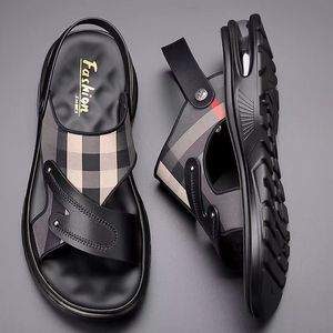 サンダルQmaigie Men Luxury Brand Designer Summer Summer Breseable Air Cushion Shoes