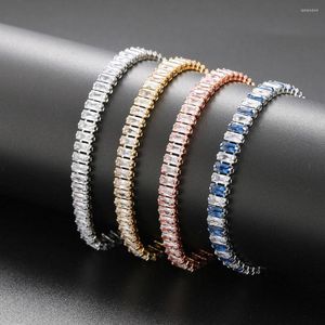 Strang TENGTENGFIT Gold Farbe Zirkonia Tennis Armbänder Für Frauen Armreif Koreanischen Stil Kristall Handkette Modeschmuck 2023