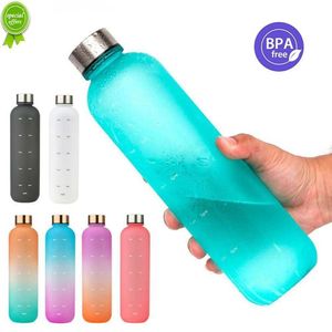 1 Liters Water Bottle Motivational Drinking Bottle Sports Water Bottles With Time Marker Stickers Portable Reusable Plastic Cups