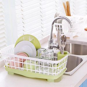 Organisation 1PC Kitchen Sink Dish Tork Rack Drainer Tvätthållare Basket Organiser Tray Home Storage Tool Ny Hot Kitchen Supplies