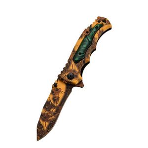 Ny taktisk överlevnad Hunting Pocket Folding Knives Multifunktion Ficka Överlevnad Camo Självförsvar Kniv Fashion Design Steel Blade Knives