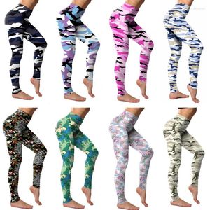 Leggings femininas camuflagem impressa em legging elástico elástico jeggings calças de ioga verde para mulheres graffiti strenwear slim alongamento