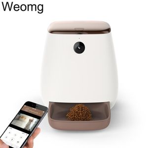 Feeding 4L Wifi Mobile Phone Smart Pet Feeder Cat Dog Food Automatic Dispenser Cats Dogs Remote Timing Food Bowl Scientific Feeding