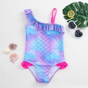 2022 New Girls' One Piece Mermaid Children's Summer Sports Swimwear P230602