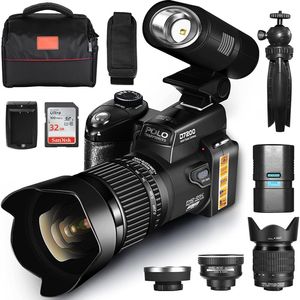 G-anica 디지털 카메라 디지털 카메라 33MP DSLR 카메라 24X 텔레포 렌즈 전문 디지털 카메라 1080p 비디오 카메라 330