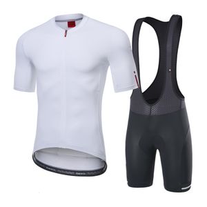 Cykeltröja uppsättningar Santiska mäns cykeluppsättningar Summer MTB Bike Bib Shorts Cycling Jersey Suits Bicycle Shirts Riding Sports Clothing Set Asian Storlek 230509