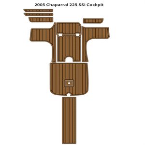 2005 Chaparral 225 SSI Cockpit Boat Eva Foam faux teak däck golvplatta matta själv backing ahesive seadek gatorstep stil golv