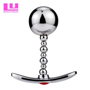 Anal Toys rostfria stålpärlor Prostata G-Spot Massager Butt Plug Metal Vagina Kegel Ball Sex For Women Men Products 230509