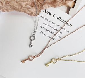 Sliver Gold Key Chain Ожерелья для детей подростка девочки -подростки, мама, любители, дизайнер, ювелирные ювелирные украшения бриллианты, унисекс, свадебные подарки, день рождения 18 тыс.
