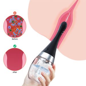 Douche vaginal elétrica de higiene feminina Ferramenta de limpeza anal totalmente automática enema irrigador fêmea produtos de limpeza 230509