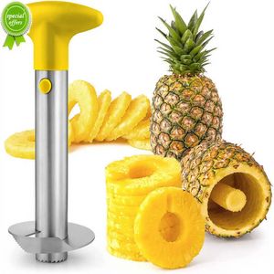 Ny ananas skivor Peeler Fruit Corer Slicer Pineapple Cutter Rostfritt stål Cutter Fruit Cutting Tool Kitchen redskap Accessorie HY509