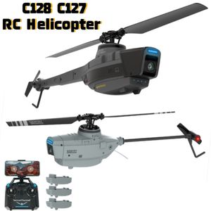 Intelligent Uav C128 C127 RC Helicopter 720P HD Camera Remote Control Quadcopter 2 4GHz 4CH Electronic Gyroscope Airplane Aircraft Toys Gifts 230508