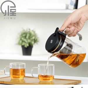 Teaware jiewu japansk stil semiauto heatresistant glas tekanna ny produkt varm försäljning kontor och hemuppsättning tillbehör