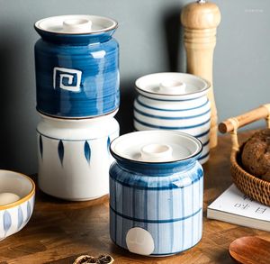 Storage Bottles Ceramic Airtight Jar Household Tea Kitchen With Lid Honey Dried Fruit Home Decoration