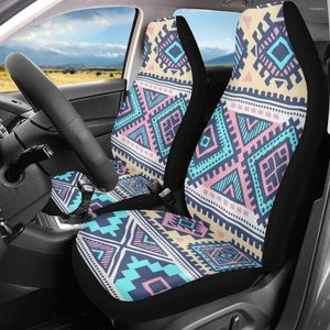 Car Seat Covers African Pattern Easy To Install Ethnic Design Universal Vehicles Front Sedan Truck Interior Decor