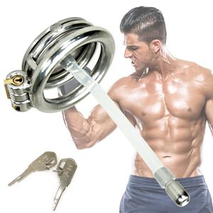 Male Toy Small Cock Cage Stainless Steel Chastity Device for Men Penis Lock Ring Erotic Bondage Adult Sex Shop