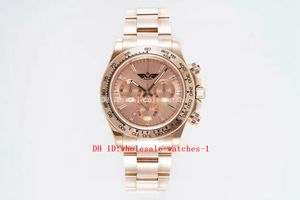 21 Estilo KING Top Workmanship Watch 40mm 116505 116508 Rose Gold Diamond Panda Sport Relógios Safira Luminosa 4130 Cronógrafo Automático 904L Relógios de Pulso Masculino