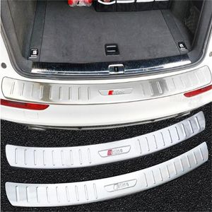 Free Shipping High quality stainless steel rear bumper footplate guard plate protective plate decorative panel for AUDI Q5 2009-2018