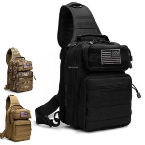 Backpacking Packar Militär Tactical Chest Bag Single Shoulder Messenger Väskor utomhus kamouflage Travel Ryggsäck Mannkvinna P230510