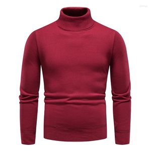 Męskie swetry Turtleeck Sweter 2023 Koreańska wersja Pullover Knitwear Long Rękaw Młodzież Slim Fit Bottoming Shirt