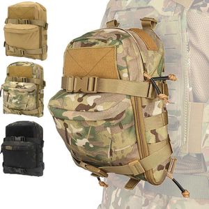 Pacote de mochila Mini Bolsa de hidratação Backpack Militar Assault Molle Bag Tactical Outdoor Sport Sports Water Camouflage Men Bag de acampamento P230510