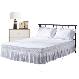 Bettrock Bettröcke Wrap Around Home el Bettlaken ohne Oberfläche Couvre Lit Bettschutz weiß Bett elastisch einfach anzupassen Bettdecke 230510