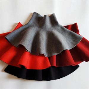 Skirts Winter Infant Baby Girls Tutu Skirt Children Fashion Mini Pleated Knitted Skirts Toddler Kids Clothes Autumn 2-10Years AA5544 230510