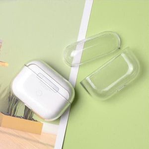 Voor AirPods Pro 2nd 2 3 oortelefoons Accessoires Solid transparante TPU Silicone Cute Beschermende oortelefoon Cover Apple draadloze oplaaddoos