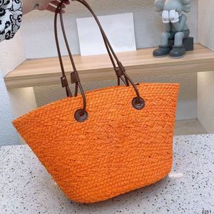 Weben Strandtaschen Designer Raffia Stroh Sommer Mode Handtaschen Kanal Tote Shopping Cross Body Clutch Schultertaschen Luxus Handtasche Dame MM