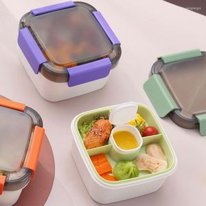 Zestawy naczyń obiadowych Świeże pudełko podróżne Bento Małe punkty Lunch Student Portable Microwave Oven może skorzystać z sałatkowej filiżanki śniadania