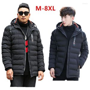 Piumino da uomo Giacca invernale da uomo Nero Blu scuro Abbigliamento Cappotto con cappuccio spesso Grande taglia 5XL 6XL 7XL 8XL Felpa con cappuccio da uomo all'aperto Parka maschile