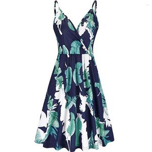 Casual Dresses Women Summer Dress 2023 Robes Style Show Thin V-neck Positioning Posed Harness Flower Vestido De Muje