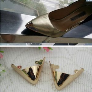 Shoe Parts Accessories 6 PCS/lot pointy shoes protection repair broken toe head metal cover parts 230510