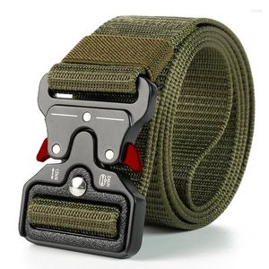 Waist Support MATA Genuine Tactical Belt Quick Release Outdoor Military Soft Real Nylon Sports Accessories Men And Women Black