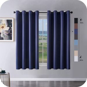 Curtain DK 70%90% Blackout Short Curtains for Living Room Bedroom Kitchen Half Window Treatments Cortinas Decor Drapes 230510