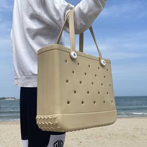 Aufbewahrungstaschen, Sommer-Strandtasche, wasserdichte Outdoor-Reisetaschen, Tragetasche, Silikonkorb, Fitnessstudio, mehrere Löcher, Handtaschen, Taschen für Frauen, Aufbewahrungstasche P230510