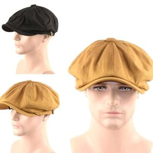 Berretti 1 Pz Cappello Puro Cotone Ottagonale Primavera Ed Estate Donna Berretto Maschio Pittore Edera Uomo Montato sboy 230509