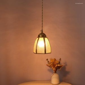 Lampade a sospensione Lampadario da comodino in stile nordico giapponese Semplice e moderno Tavolo da negozio di dolci Negozio di abbigliamento Bancone da bar Ottone