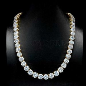 Cadermay 10mm D VVS Moissanite Diamond Iced Out Rapper Jewelry Personlig modehänge Halsband Länkkedja