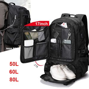 Backpacking Packs Usb men travel bag travel boarding backpack outdoor sports lage 50l 60l 80l shoulder bag tourist travel camping bag P230510