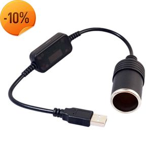 Upgrade New 1pcs Car Converter Adapter Wired Controller USB Port to 12V Cigarette Lighter Socket Female Cord for Xiaomi Power Bank DVR