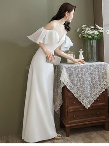 Jewel Chiffon A-Line Bridesmaidドレスフロアレングスパーティードレス