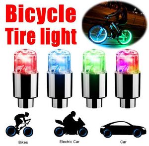 2/4pcs lastik vanalar araba motosikleti için kapak ışığı bisiklet tekerleği lastik LED renkli lamba döngüsü göbeği parlayan ampul aksesuarları